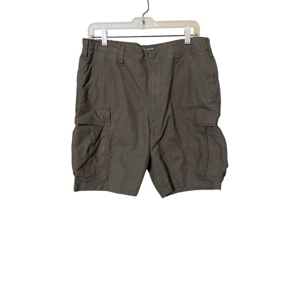Frye & Co. Mens Cargo Shorts Size 32 Khaki Gorpcore Cotton Blend WPockets - Picture 1 of 9